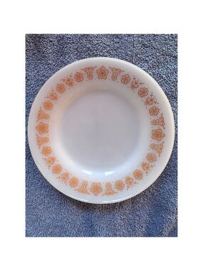 Vintage Termo-Rey 7” Salad Appetizer Plate Butterfly Milk Glass Brazil #1103